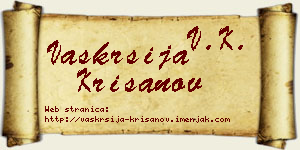Vaskrsija Krišanov vizit kartica